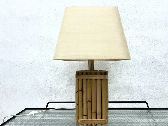 Image 1 of German table lamp from Leola made of bamboo