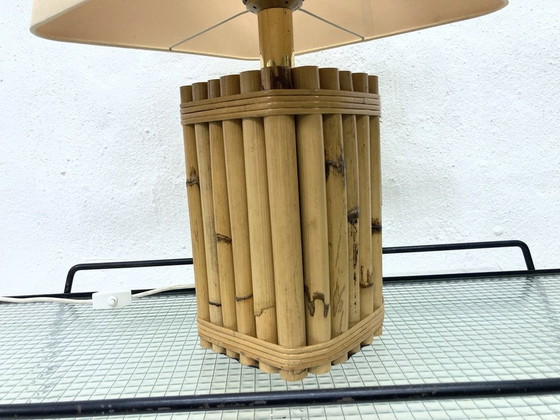 Image 1 of German table lamp from Leola made of bamboo