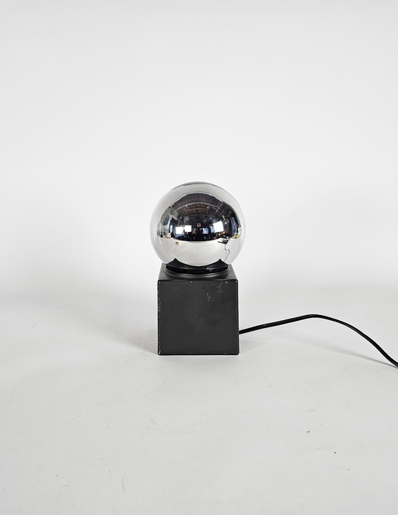 Image 1 of Dutch design - Space Age - Philips design mirror ball lamp - table/desk lamp - 70's