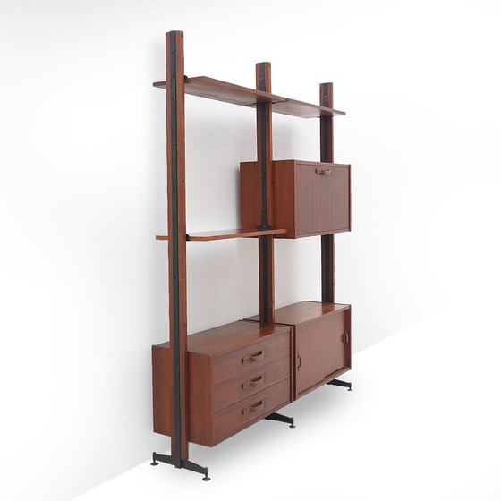 Image 1 of 2-Bay Bookcase, 1950S