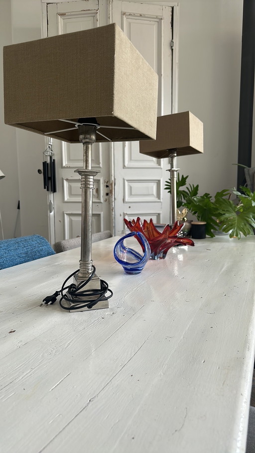 2x Lampes de table massives