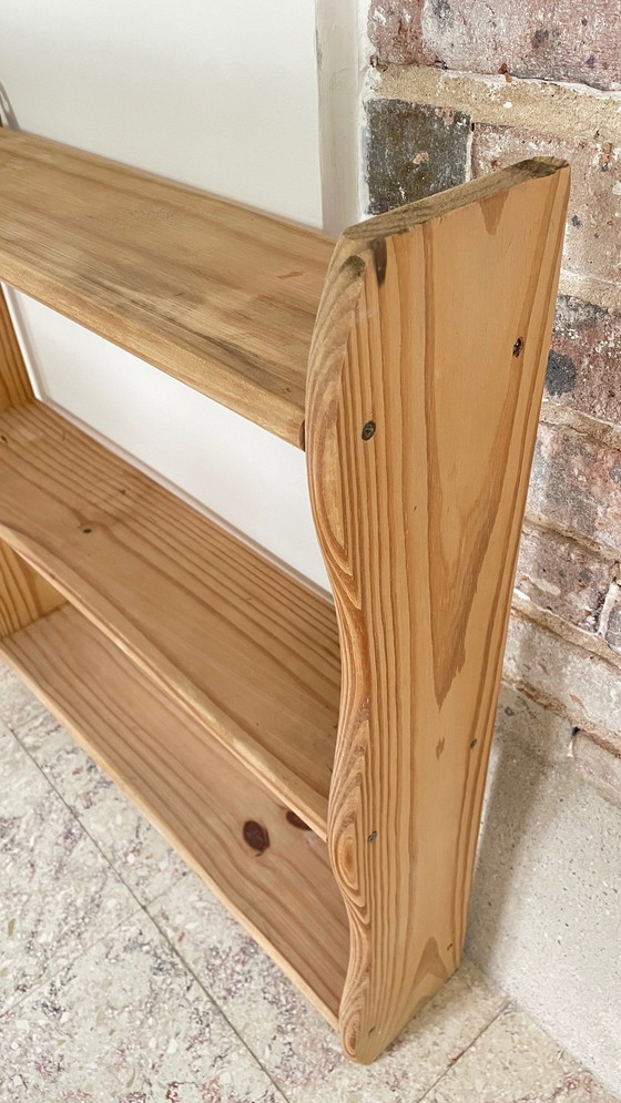 Image 1 of Vintage Wooden 3-Tray Freestanding or Hanging Shelf