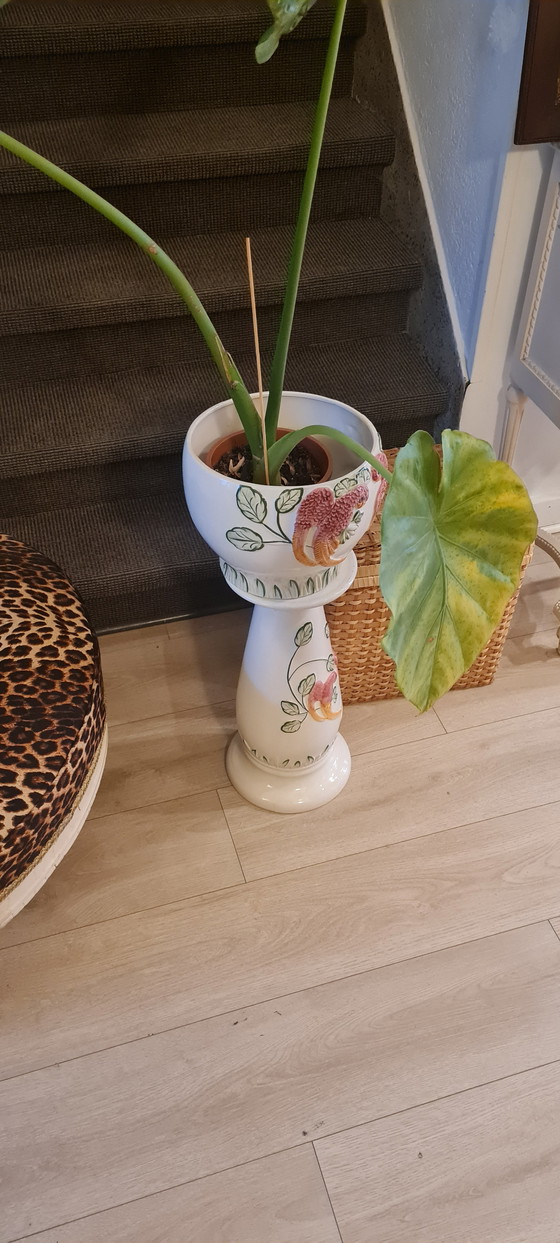 Image 1 of Jardinière vintage en barbotine