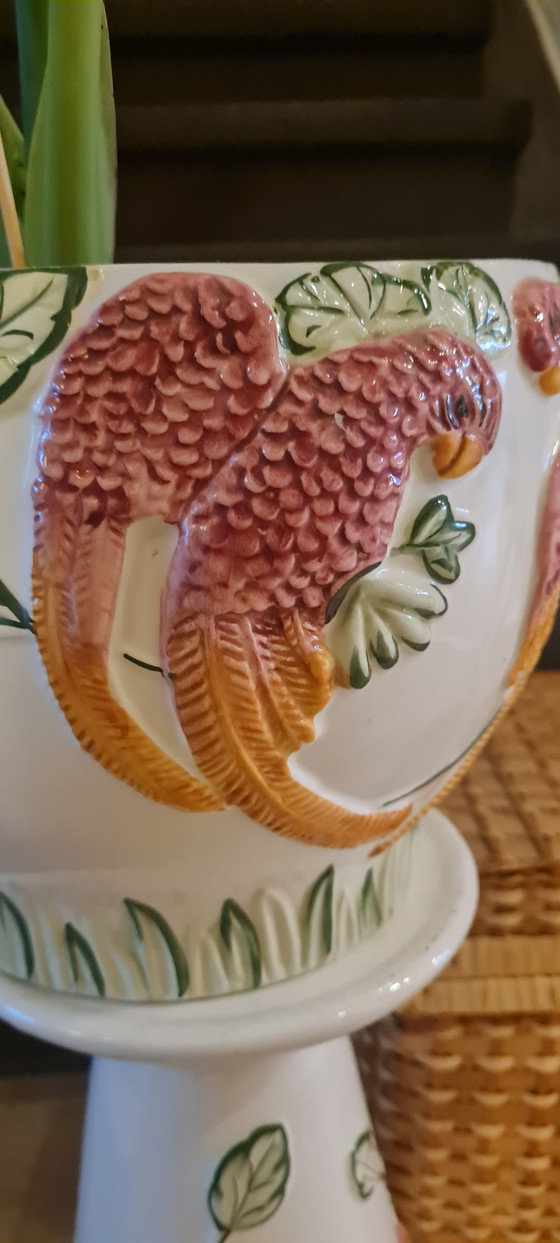 Image 1 of Jardinière vintage en barbotine