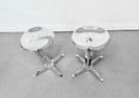2 RAR Yasu Sasamoto Dulton Chrome Design Stools Lotus Chairs