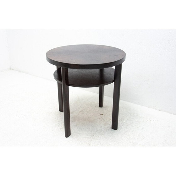 Image 1 of Vintage art deco oakwood coffee table, Czechoslovakia 1950s