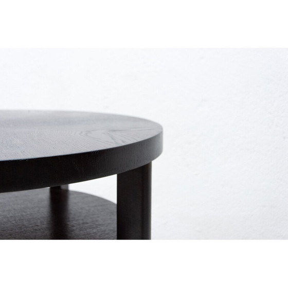 Image 1 of Vintage art deco oakwood coffee table, Czechoslovakia 1950s