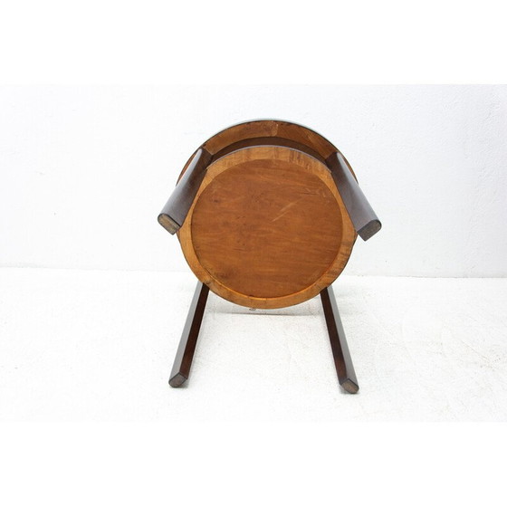 Image 1 of Vintage art deco oakwood coffee table, Czechoslovakia 1950s