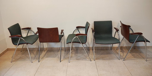 5 X Stackable Thonet S570 Chairs 1990