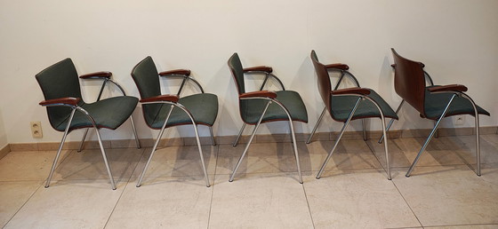 Image 1 of 5 X Stackable Thonet S570 Chairs 1990