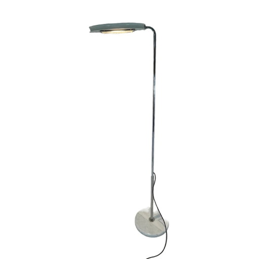 Bruno Gecchelin for Skipper and Pollux - Mezzaluna Floor Lamp - 1970s - In very good condition, original and marked - Marble foo