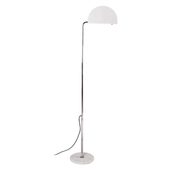 Image 1 of Bruno Gecchelin para Skipper y Pollux - Lámpara de pie Mezzaluna - Años 70 - En muy buen estado, original y marcada - Pie de már