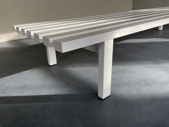 Image 1 of Metaform Slatted metal bench, Netherlands, 1960s