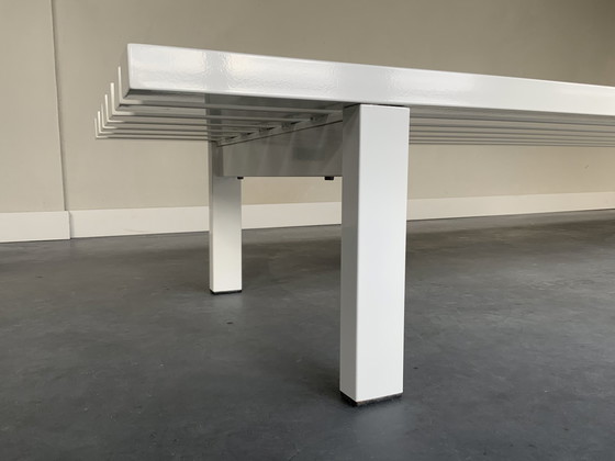 Image 1 of Metaform Slatted metal bench, Netherlands, 1960s