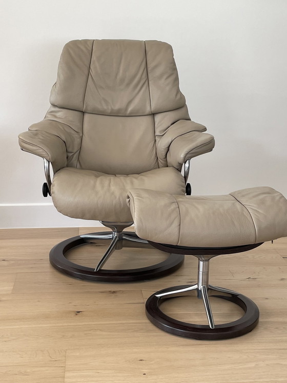 Image 1 of 2x Ekornes Reno M pour fauteuil Stressles