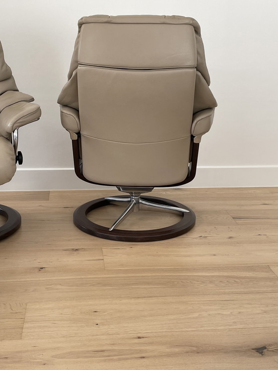 Image 1 of 2x Ekornes Reno M pour fauteuil Stressles