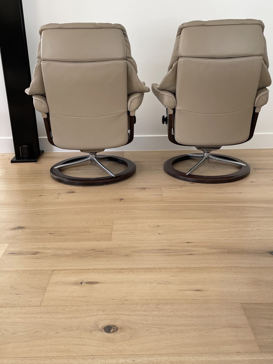 Image 1 of 2x Ekornes Reno M pour fauteuil Stressles