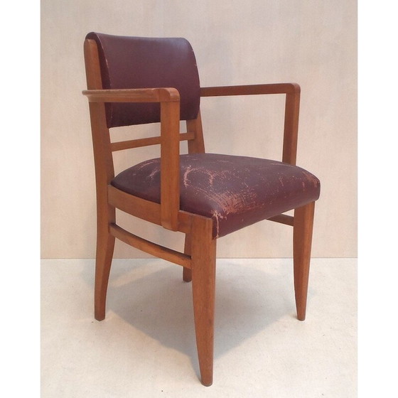 Image 1 of Pair of bridge armchairs, Maurice JALLOT - 1950s