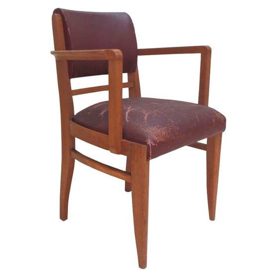 Image 1 of Pair of bridge armchairs, Maurice JALLOT - 1950s