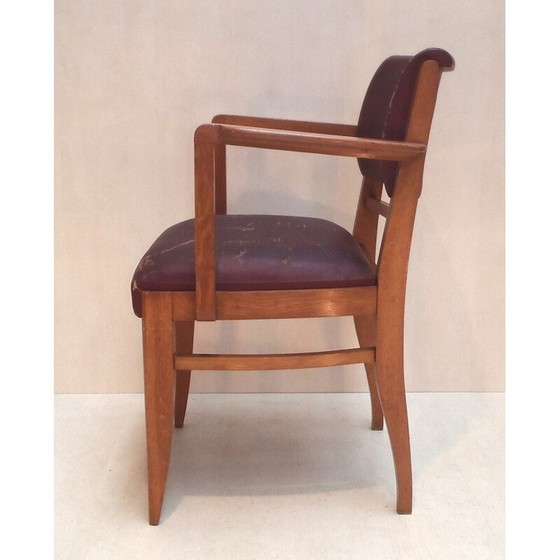 Image 1 of Pair of bridge armchairs, Maurice JALLOT - 1950s