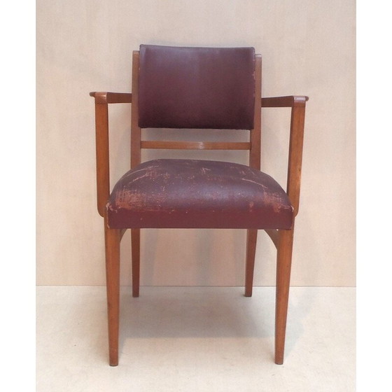 Image 1 of Pair of bridge armchairs, Maurice JALLOT - 1950s