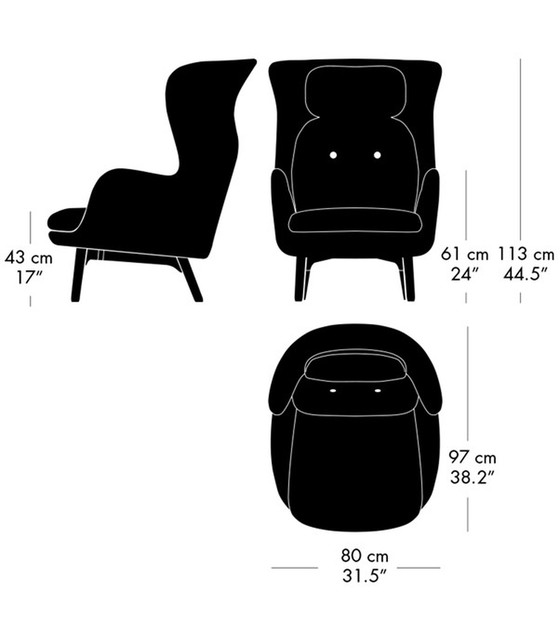 Image 1 of Fritz Hansen Ro Armchair