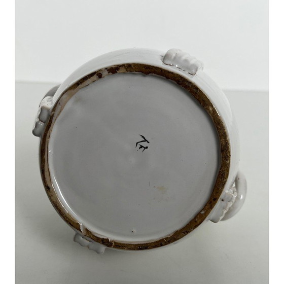 Image 1 of Vintage ceramic vase with white glaze, 1970