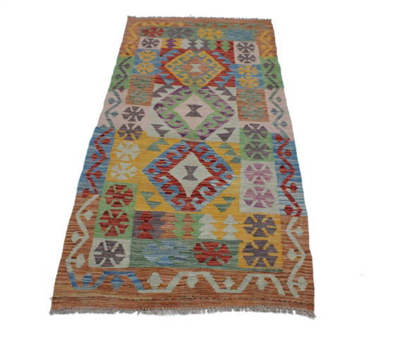 Image 1 of Original Old Style Kelim Afghan 196 X 83 Cm Top Condition