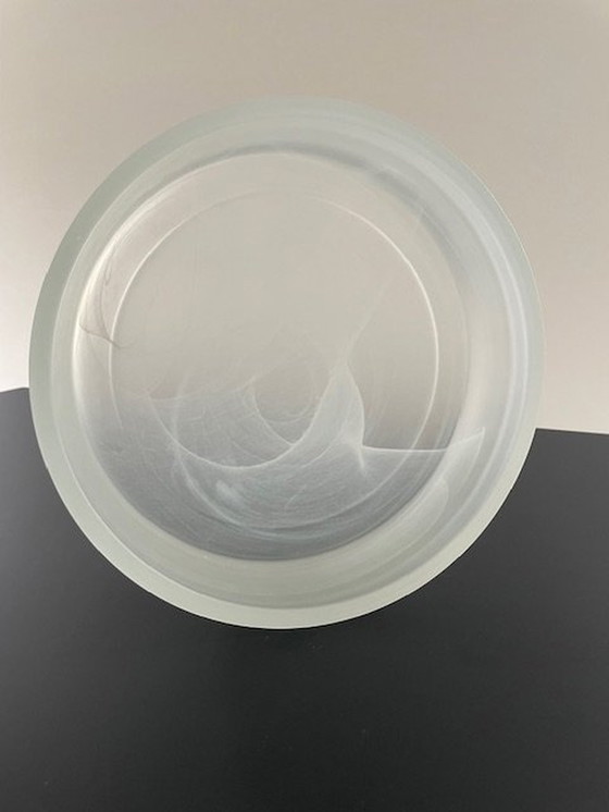 Image 1 of Aida Danish Design Bowl - Glass With White Smoke/Cloud Effect