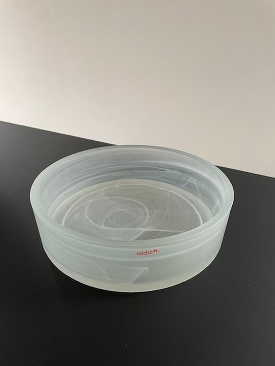 Image 1 of Aida Danish Design Bowl - Glass With White Smoke/Cloud Effect