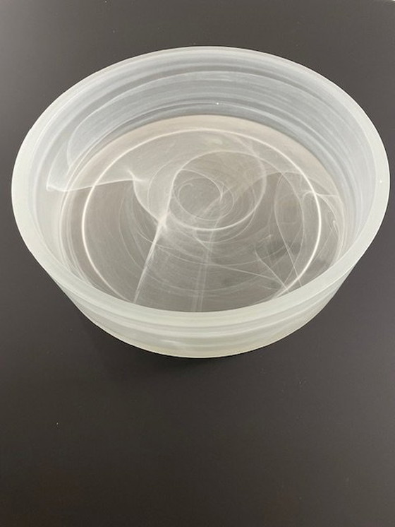 Image 1 of Aida Danish Design Bowl - Glass With White Smoke/Cloud Effect