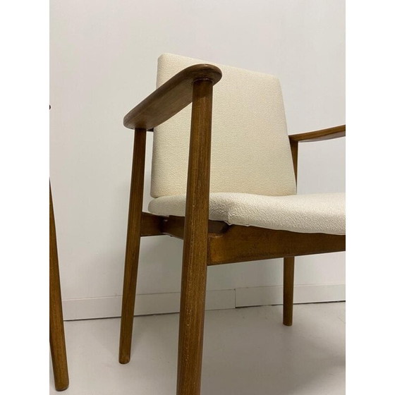 Image 1 of Coppia di poltrone vintage in rovere di Børge Mogensen per la fabbrica di mobili Søborg, Danimarca 1960