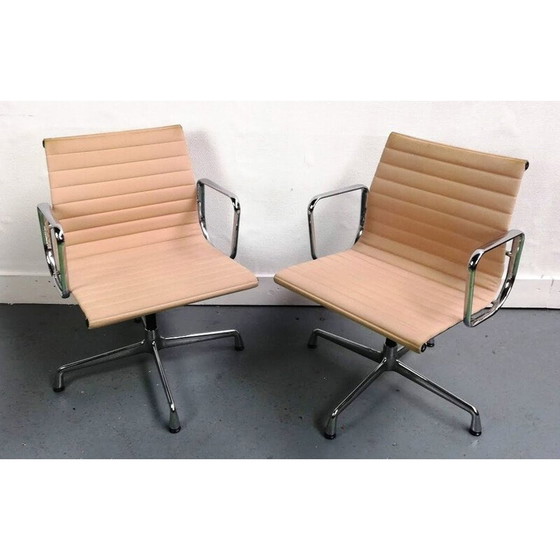 Image 1 of Vintage EA107 armchair with armrests by Charles & Ray Eames for Vitra