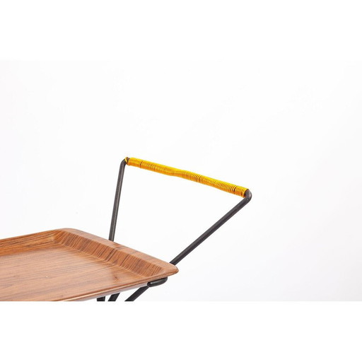 Vintage metal and wood trolley from Pag, Germany 1950