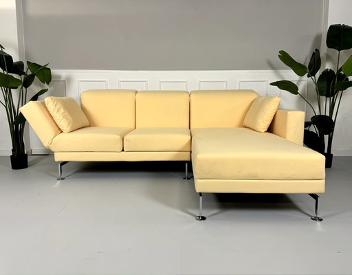 Brühl Moule Small corner sofa fabric sofa couch sleeping function