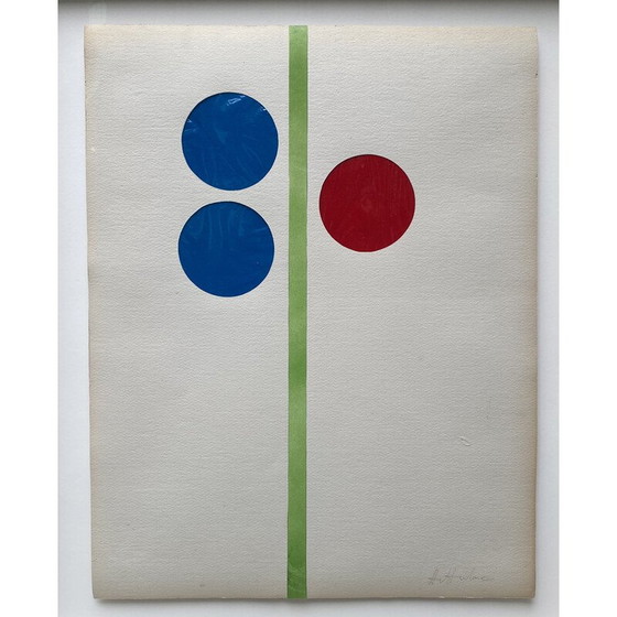 Image 1 of Vintage crumpled plastic painting by Albert Chubac, 1960-1970