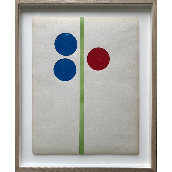 Image 1 of Vintage crumpled plastic painting by Albert Chubac, 1960-1970