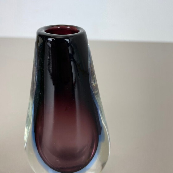 Image 1 of Par de jarrones vintage Sommerso de cristal de Murano multicolor, Italia, década de 1970