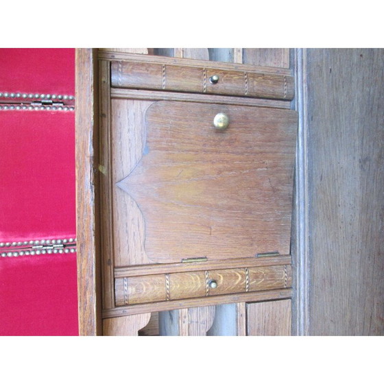 Image 1 of Vintage oak desk with 4 drawers