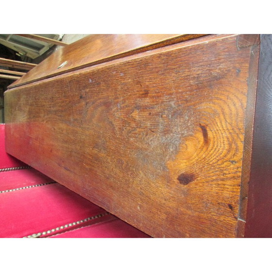 Image 1 of Vintage oak desk with 4 drawers