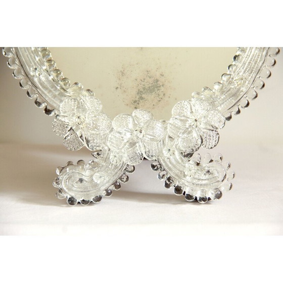 Image 1 of Specchio vintage in vetro di Murano e legno massello, Italia 1960