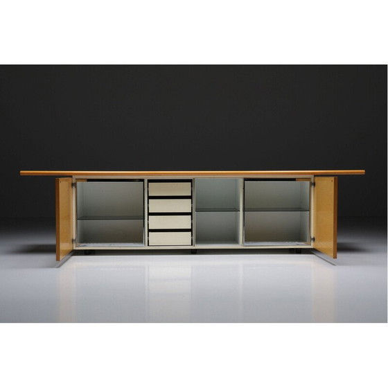 Image 1 of Vintage natural wood credenza by Giotto Stoppino for Acerbic, Italy 1977