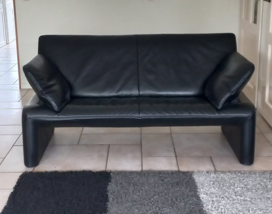 Image 1 of Jori Linea Sofa 2 Seater And 2.5 Seater - Black Leather