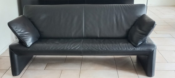 Image 1 of Jori Linea Sofa 2 Seater And 2.5 Seater - Black Leather