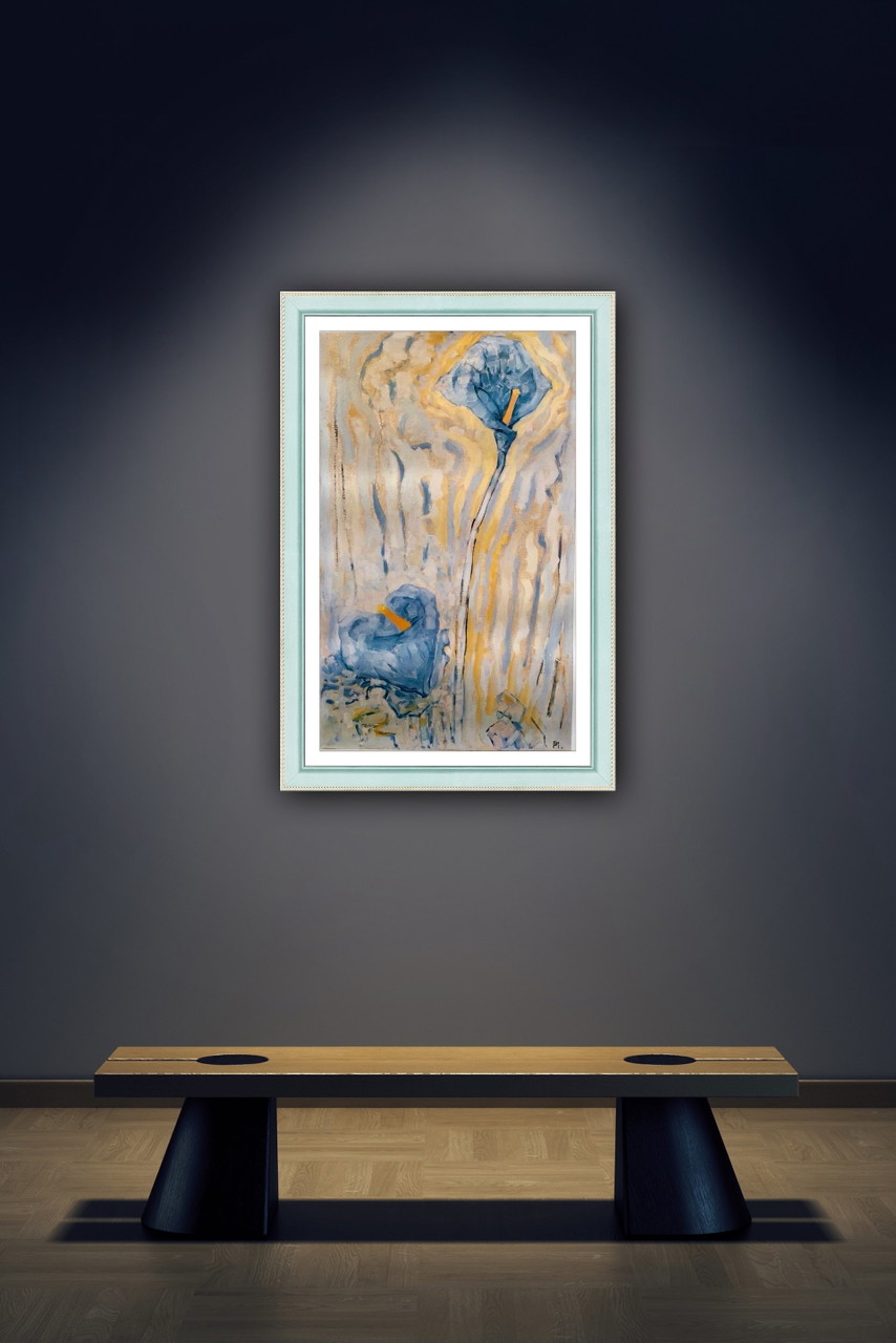 Piet Mondrian, Manifesto originale a colori autorizzato della mostra, alta qualità, edizione limitata: "Aronskelken 1917&qu