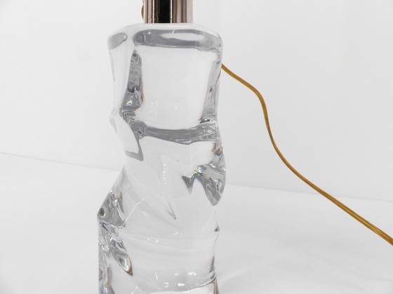 Image 1 of Scandinavian Translucent Glass Lamp Stand Olle Alberius, Orrefors 1970