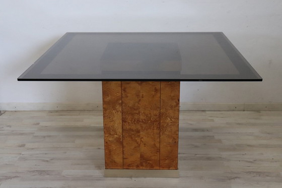 Image 1 of Dining Room Table Attributed To Jean Claude Mahey For Roche Bobois, 1980S