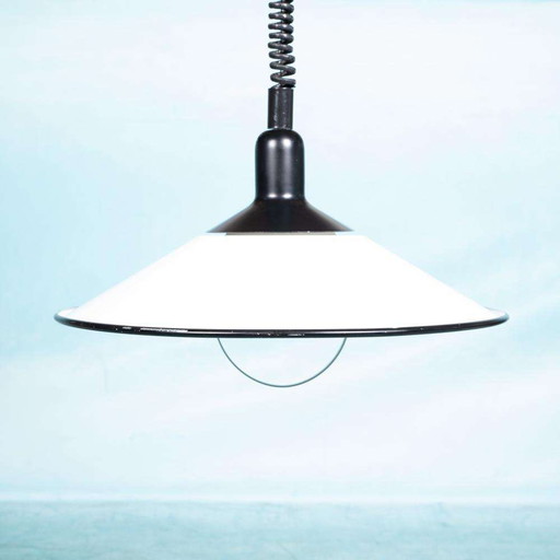Lampe suspendue minimaliste suédoise des années 1970, lampe à tirette vintage