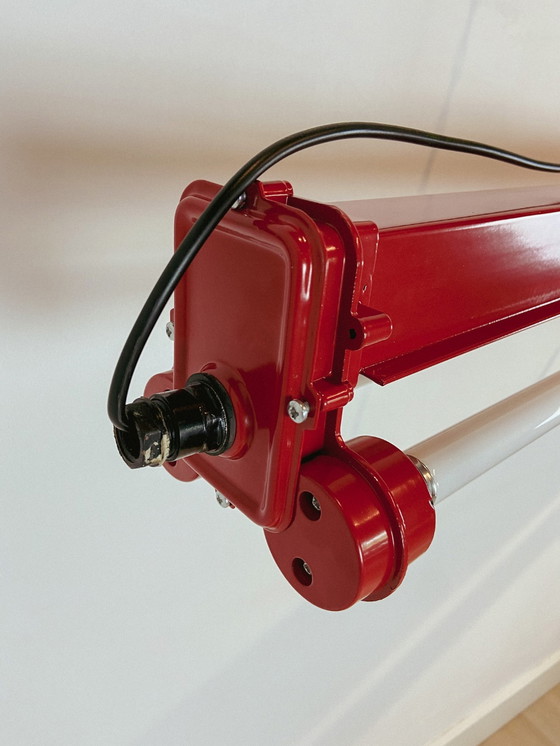 Image 1 of Vintage restored XL ceiling lamp from old factory