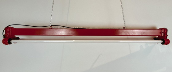 Image 1 of Vintage restored XL ceiling lamp from old factory